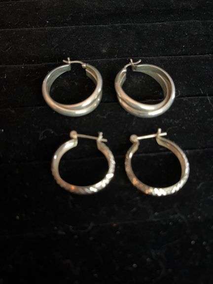 Two Pair of Sterling Silver Earrings