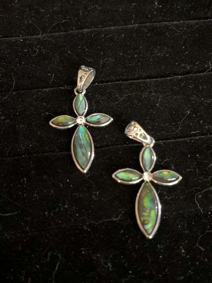 Shell and Metal Cross Pendants Two