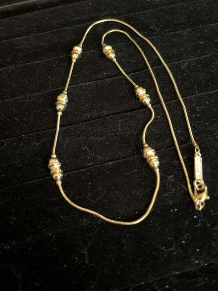 Napier Fold Tone with Beads Necklace