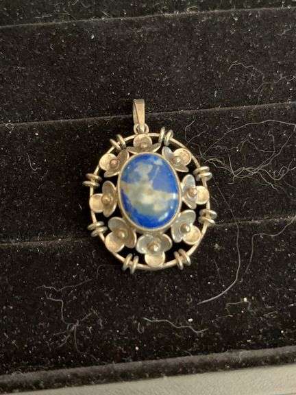 Sterling and Lapis Lazuli Pendant