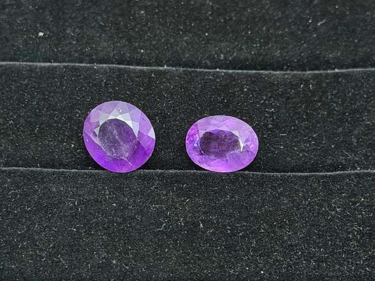 Two Oval Cut Amethyst
