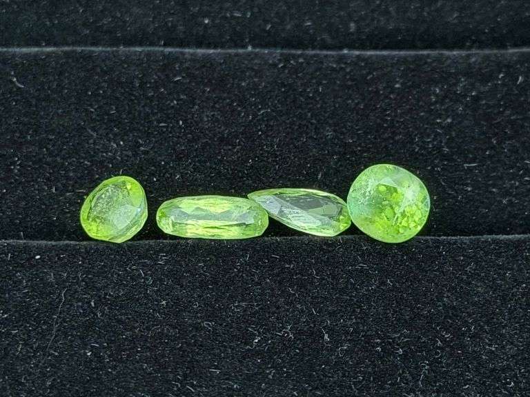 Four Peridot Gemstones