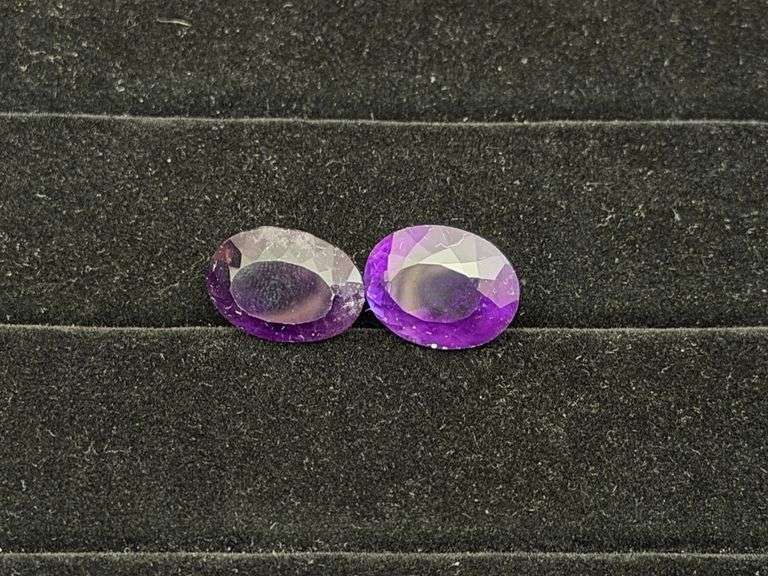 Two Oval Cut Amethyst