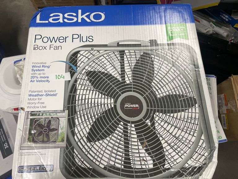Power Plus Fans LASKO POWER PLUS BOX FAN - Auction HUB Texas