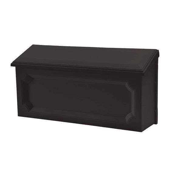 [✓] [MSRP: $22.93] Architectural Mailboxes Windsor Black, Small, Plastic, Wall Mount Mailbox