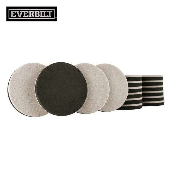 [✓] [MSRP: $15.60] 3-1/2 in. Beige and Black Round Felt Heavy Duty Furniture Slider Pads for Hard Floors (16-Pack)