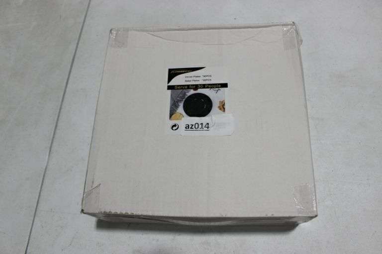 Flowercat 60Pcs Black Plastic Plates - Heavy Duty Black Disposable Plates For Party/Wedding - Include 30Pcs 10.25Inch Black Dinner Plates And 30Pcs 7.5Inch Black Dessert/Salad Plates Grade:AvB Retail:$32.99