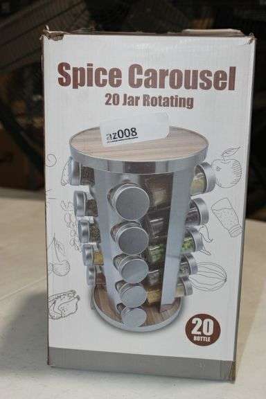 Wayda Rotating Spice Rack Organizer, 20 Jars Revolving Seasoning Organizer For Cabinet, Stainless Steel Spice Tower For Kitchen Countertop With Reuseable Labels And Funnel Grade:AvB Retail:$35.99
