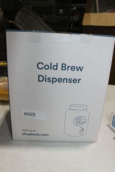 Kook 1 Gallon Mason Jar Drink Dispenser, Thick Glass Carafe, Stainless Steel Spigot And Mesh Filter, Premium Iced Coffee Maker, Cold Brew Pitcher & Tea Infuser Grade:AvB Retail:$44.95