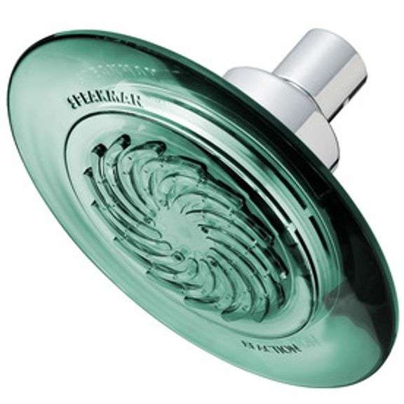 [✓] [MSRP: $36.16] Speakman Speakman Reaction 5.5-in 2.0-GPM (7.6-LPM) Green and Polished Chrome 35-Spray WaterSense Showerhead