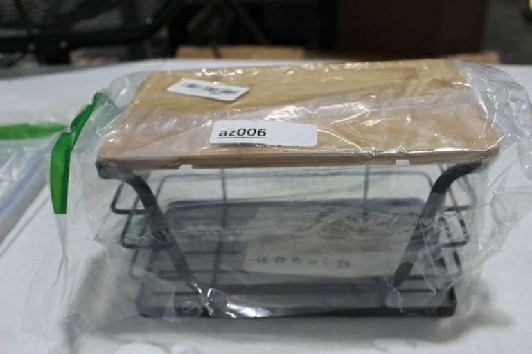 Aloceo Garbage Bag Holder With Bamboo Top, Stackable Storage For Kitchen Laundry Room Organization, Wall Mount Standard Garbage Bag Dispenser, Trash Bag Holder, Small Grade:AvB Retail:$20.99