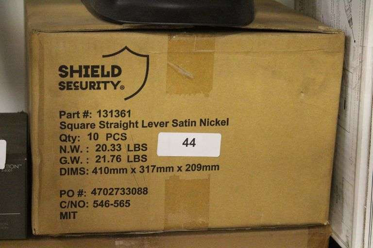 shield security entrance lockset square straight lever style satin nickle finish