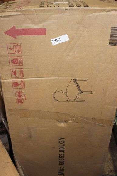 Noble House Furnishings Set Of 2 Light Grey Chairs. Item# 60352.00Lgy Retail:$120