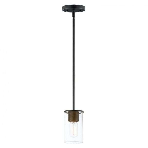 LIGHTING, Sleek-Mini Pendant (91840CDABBK)  Dimensions Height: 7.00" Width: 4.00" Glass Seedy RETAIL $74.00
