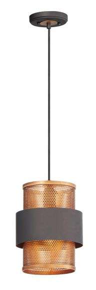 LIGHTING, Caspian-Single Pendant (31208OIAB)  Dimensions Height: 11.75" Width: 8.75" Length: 8.75" Finish Oil Rubbed Bronze / Antique Brass RETAIL $218.00