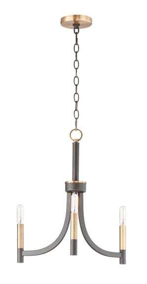 LIGHTING, Lyndon-Chandelier (21523BZAB)  Dimensions Height: 21.00" Width: 20.00" Finish Bronze / Antique Brass RETAIL $168.00