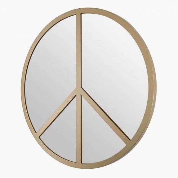 PAZ METAL 'PEACE' WALL MIRROR (4DMI0118) RETAIL $339.00