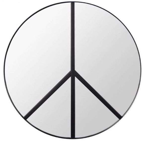 MIRROR, PAZ METAL 'PEACE' MIRROR BLACK (4DMI0117) RETAIL $339.00