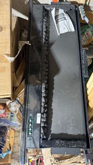 Electric Fireplace Insert  broken glass