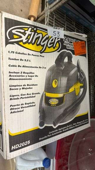 Stinger 2.5 Gallon Compact Wet/Dry Vaccum