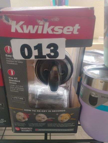 Kwikset Single Cylinder Deadbolt with SmartKey Security. A key-operated exterior and thumb-turn interior deadbolt featuring SmartKey technology for quick and easy re-keying without removing the lock from the door. - $30 - 40