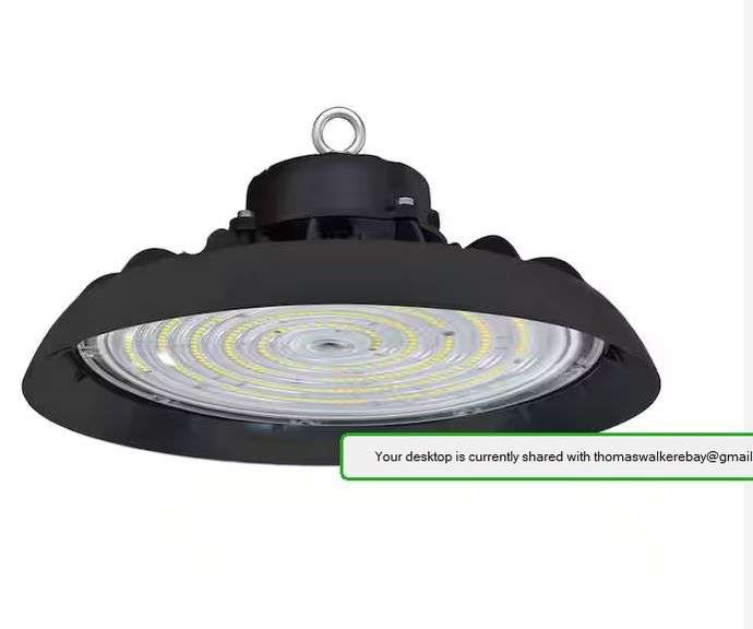 [MSRP: $51.80] 10 in. 300-Watt Equivalent Integrated LED Dimmable Black UFO High Bay Light, 5000K Commercial Bay Light ETL