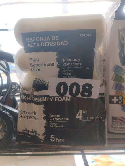4 in. High Density Foam Mini Paint Roller Covers (5-Pack). A pack of five high-density foam roller covers designed for applying paint to smooth surfaces like doors and cabinets for a lint-free finish. - $5 - 10