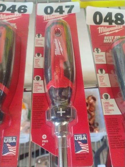 Milwaukee #3 x 6 in. Phillips Screwdriver. A durable, high-strength steel screwdriver featuring a laser-etched, anti-slip tip for a precise fit that reduces stripping. - $10 - 15