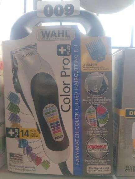 Wahl Color Pro Plus Haircutting Kit. A corded electric hair clipper kit featuring a color-coded guide comb system for easy and accurate length selection. - $30 - 40