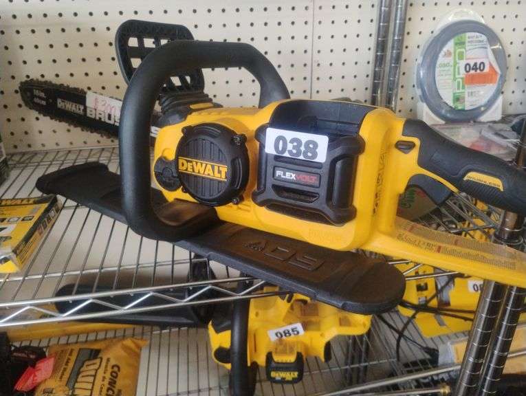 DeWalt FLEXVOLT 60V MAX 16-Inch Brushless Cordless Chainsaw (DCCS670). A battery-powered 16-inch chainsaw featuring a high-efficiency brushless motor for demanding cutting jobs. - $329 - 449