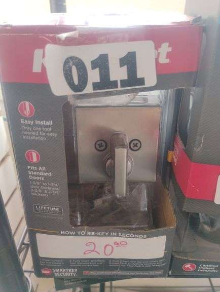 Kwikset SmartKey Security Single Cylinder Deadbolt. A single-cylinder deadbolt featuring SmartKey Security, allowing you to re-key the lock yourself in seconds. - $30 - 45