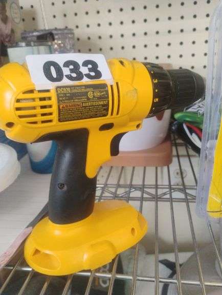 DEWALT DC970 18V 1/2-Inch Cordless Drill/Driver. An 18-volt cordless drill/driver with a 1/2-inch keyless chuck and variable speed control for drilling and fastening tasks. - $15 - 25