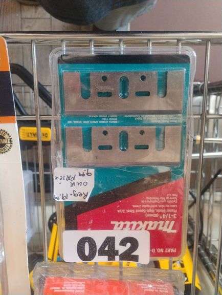 Makita 3-1/4" High-Speed Steel Planer Blades (2-Pack). A two-pack of replacement high-speed steel blades compatible with select 3-1/4 inch planers from Makita, Bosch, and DeWalt. - $15 - 25