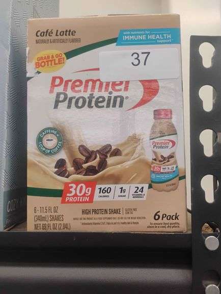 Premier Protein Café Latte High Protein Shake with Immune Health Support, 6-Pack. A café latte flavored, ready-to-drink shake providing 30g of protein with added nutrients for immune health support. - $13 - 16