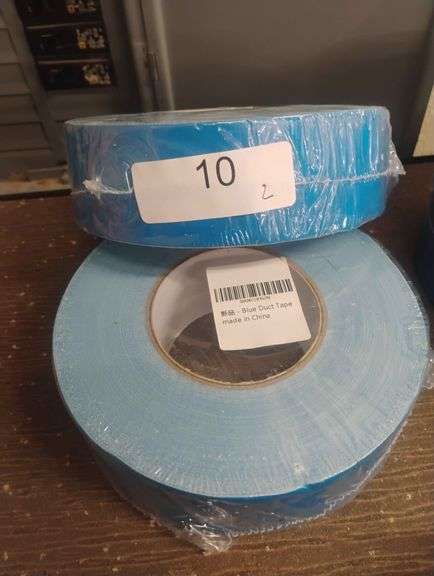 Blue Duct Tape. A versatile, strong adhesive tape used for general repairs, sealing, and bundling. - $5 - 12