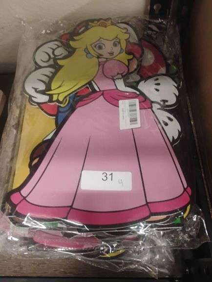 Super Mario Bros. Character Party Cutouts. A set of cardboard character cutouts featuring characters from the Super Mario franchise for party decorations. - $12 - 18