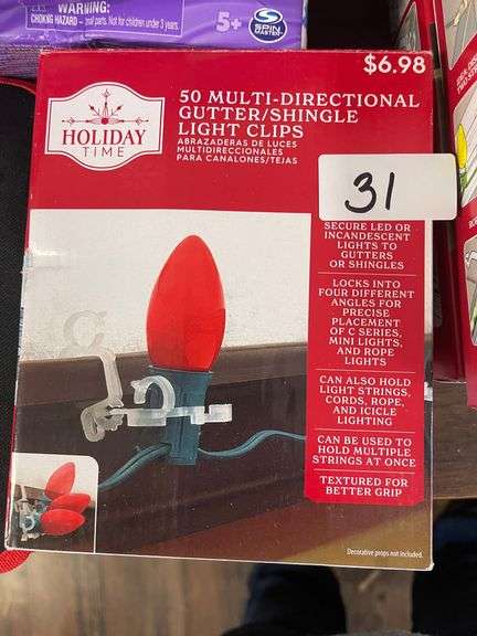 50 multi directional gutter shimgle light clips