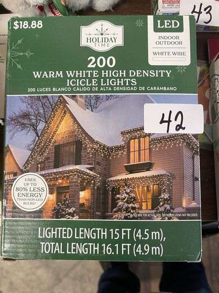 200 WARM WHITE ICICLE LIGHTS