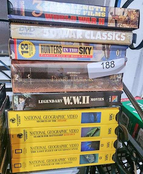Lot of War and History Themed VHS Tapes. A collection of various VHS ...