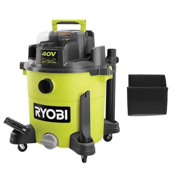 Ryobi 40V 10 Gal. Cordless Wet/Dry Vacuum (Tool Only) Grade:A Retail:$199