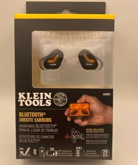 KLEIN TOOLS BLUETOOTH JOBSITE EARBUDS RETAIL $109.00