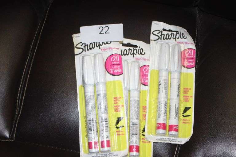 Sharpie Oil-Based Paint Markers, Medium Point, White, 2 Pack $5.98