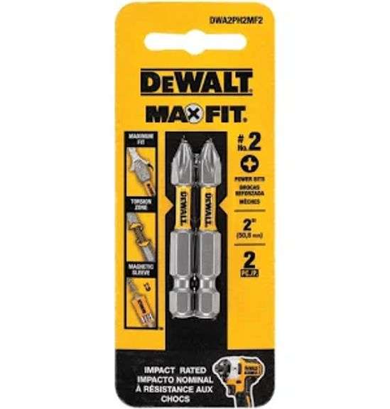 DeWaLT MAX FIT PHILIPS HEAD SCREWDRIVER BIT 2 PACK $5.99