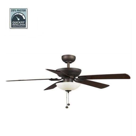 Hampton Bay Connor 52 In. Led Oil-Rubbed Bronze Ceiling Fan + Light Kit Grade:A Retail:$79.98