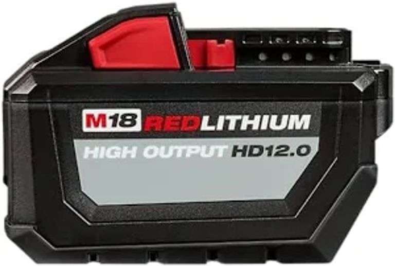 milwaukee m18 led lithium hd 120 battery  retail $249