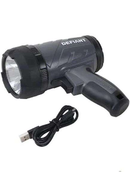 DEFIANT RECHARGEABLE SPOT LIGHT 1000 LUMENS $20.97
