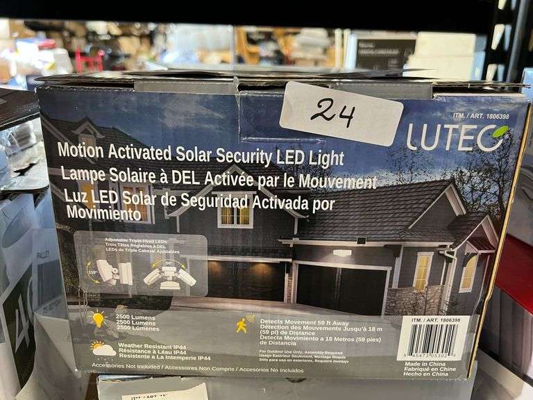 LUTEC MOTION ACTIVATED SOLAR SECURITY LED LIGHT - Auction HUB Texas