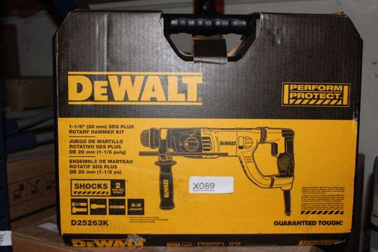 Dewalt D25263K 1-1/8" D-Handle Sds Rotary Hammer W/ Shocks Retail:$200
