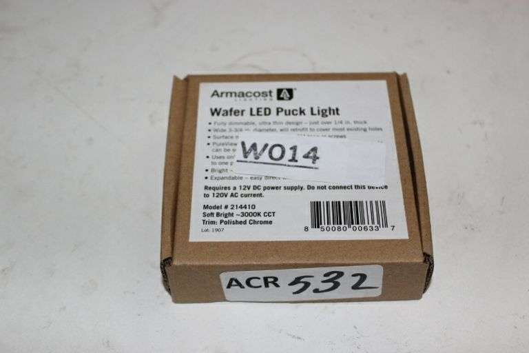 Armacost Lighting Wafer Thin Soft White Led Puck Light Polished Chrome Finish Retail:$19.9