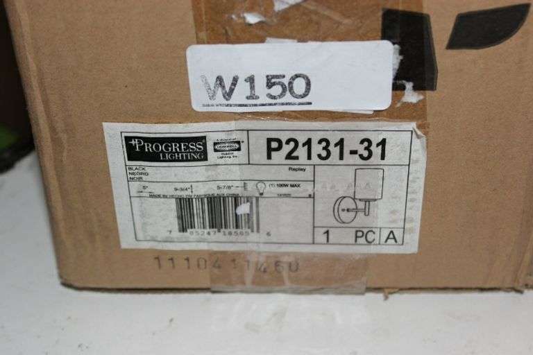 Replay Black 1-Lt. Wall Bracket Etched Painted White Inside Glass Shade Retail:$48.94